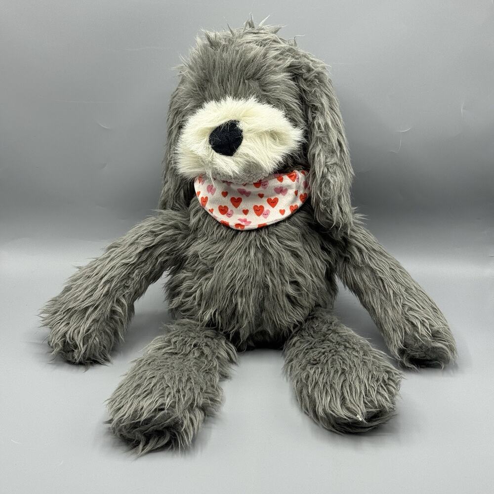 Giggle Scape Scruffy Schnauzer Gray Puppy Dog Plush 17"